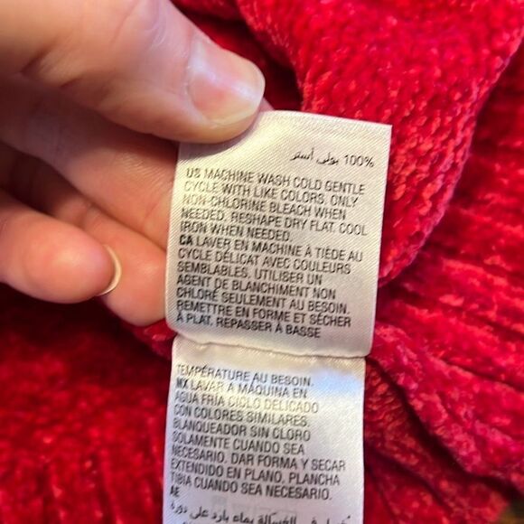 Karen Scott Haute Red Chenille Sweater Women’s Plus Size 0X - Picture 7 of 7